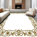 Classic Damask Filigree with Interlocking Vinework Motifs(Brown)