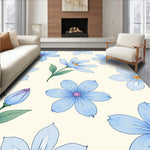 Abstract Watercolor Bloom with Faded Elegance (Light Blue) - ODIKA