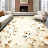 Serene Garden Floral Area Artistic Home Decor(Beige)