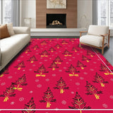 Festive Evergreen Wreath Decorative Holiday Floor(Red)