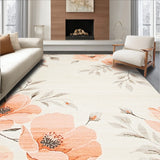 Boho Petal Non Slip Beige Flower Entryway(Beige)