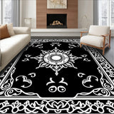 Baroque Scrollwork Medallion with Vintage Filigree Flourishes(Black)