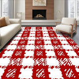 Cottage Gingham Traditional Farmhouse Checkered Motif(Red)