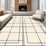 Minimalist Grid Network with Clean Modern Lines (Ivory)
