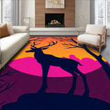 Wildlife Forest Edge Dusk Semicircular Welcome(Orange)