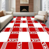 Festive Buffalo Grid Holiday Entrance Welcome Decoration(Red)