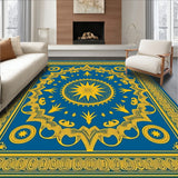 Celestial Medallion Symmetrical Artistic Elegant Ornate (Blue)