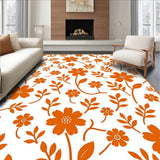 Artisan Mosaic Burst with Abstract Floral Details (Orange)