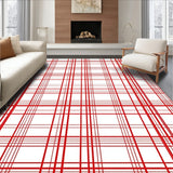 Vintage Picnic Plaid Arrangement with Retro Holiday Flair(Red)