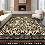 Aztec Inspired Area Abstract Tribal for Hallways(Beige)