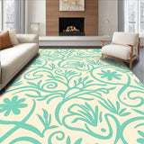 Abstract Meadow Floral Interlocking Artistic Minimalist (Ivory)