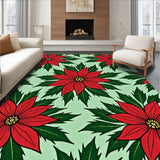 Traditional Holiday Poinsettia Bloom Design with Seasonal Florals(Red)