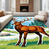 Snowy Mountain Wilderness Adventure Decorative Accent(Brown)