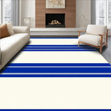 Sporty Stripes Parallel Bands Stylish Modern Distinctive(Blue)