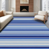 Elegant Striped Area for Spaces with Blue Accents(Blue)