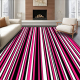 Minimalist Stripe Mosaic with Contrasting Parallel Lines and Negative Space (Pink)