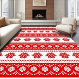 Nordic Yuletide Bands with Crisp Interlocking Snowflake Motifs(Red)