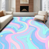 Starlit Ombre Wave with Iridescent Swirl Motifs (Pink)