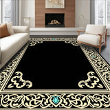 Artisan Scrollwork Medallion with Baroque Floral Detailing(Black)