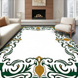 Spring Meadow Fern Scrollwork with Floral Accents (Green)