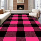 Rustic Buffalo Check With Classic Plaid Stripes And Bold Contrast(Pink)