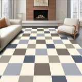 Classic Checkerboard with Neutral Tones and Crisp Lines(Ivory)