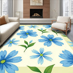 Abstract Watercolor Bloom Garden Faded Transitional Luxury (Blue) - ODIKA