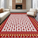 Interlocking Snowflake Trellis with Accents(Red)