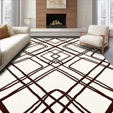 Countryside Crisscross Checkered Diagonal Grid Tapestry(Brown)