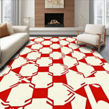Heritage Lattice Featuring Interlocking Checkerboard(Red)