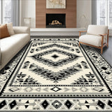 Ethnic Inspired Handwoven Area With Distinctive Geometric(Black)