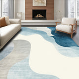 Gradient Abstract with Blue and Gray Swirls(Blue)