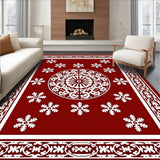 Festive Snowflake Medallion Accent With Elegant Interlocking Motifs(Red)