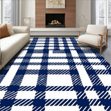 Buffalo Farmhouse Checkered Entrance Welcome(Navy Blue)