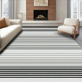 Layered Doorstep with Artistic Stripe Harmony and Modern Geometric Flair(Black)