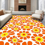 Sunrise Citrus Mosaic with Abstract Interlocking Petals (Orange) - ODIKA