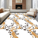 Style Lattice Featuring Delicate Botanical(Brown)