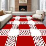Heritage Style Buffalo Check with Contrasting Bold Squares(Red)