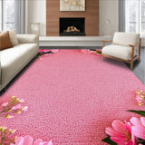 Ultra Soft Area Rug, Non Slip, Stain Resistant, Washable Area Rugs for Living Room, Bedroom, coquette floral aesthetic(Pink)