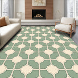 Tile Inspired Quatrefoil Interlocking Motifs(Green)