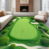 Golf Course Green Tee Off Pattern Bath Mat(Green)