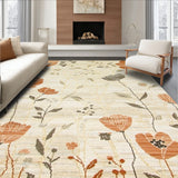Boho Desert Bloom Area Beige & Brown(Beige)