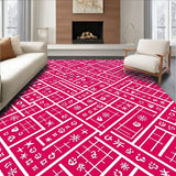 Crisscross Lattice Motif with Yuletide Iconography(Pink)