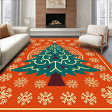 Holiday Serenity Tree with Interlocking Winter Flakes Design(Orange)