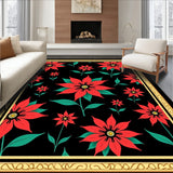 Elegant Poinsettia Blossom Yuletide Accent(Red)