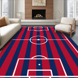 Vertical Striped Soccer Field Pitch(Red)