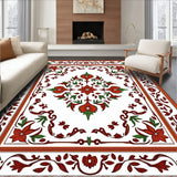 Autumn Harvest Floral Medallion Tapestry(Red)