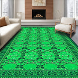 Ultra Soft Area Rug, Non Slip, Stain Resistant, Washable Area Rugs for Living Room, Bedroom, Boho Oriental Vintage(Green)