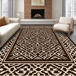 Elegant Interlocking Lattice Motif Hallway Path (Brown) - ODIKA