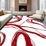 Abstract Brushstroke Art with Swirling Paint Effects (Red) - ODIKA